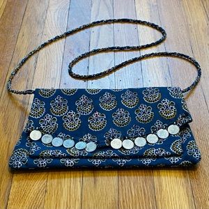 Boho Batik Navy Coin Det. Mini Purse World Market